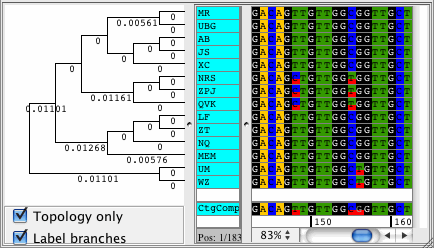 Phylogenetic Trees in CodonCode Aligner